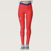 Norwegische Flaggenmode, Reise-/Sportfans Leggings (Vorderseite)