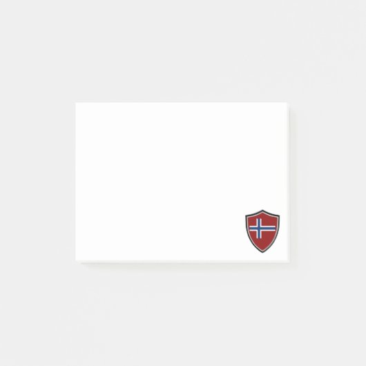 Norwegische Flaggennotizen Post-it Klebezettel (Vorderseite)