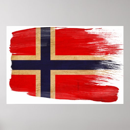 Norwegische Flaggenposter Poster (Vorne)