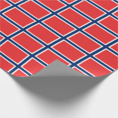 Norwegische Flaggensymbole Geschenkpapier (Ecke)