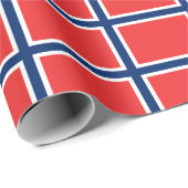 Norwegische Flaggensymbole Geschenkpapier (Rolleneckpunkt)