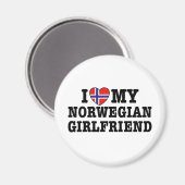 Norwegische Freundin Magnet (Vorderseite/Rückseite)