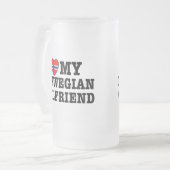 Norwegische Freundin Mattglas Bierglas (Vorderseite Links)