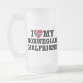Norwegische Freundin Mattglas Bierglas (Links)