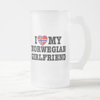 Norwegische Freundin Mattglas Bierglas