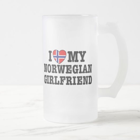 Norwegische Freundin Mattglas Bierglas (Rechts)