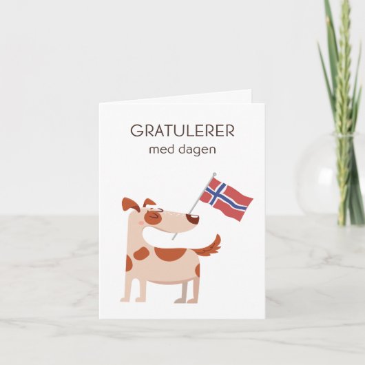 Norwegische Geburtstagskarte - Gratulerer med dage Karte (Vorderseite)