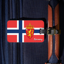 Norwegische Gepäckmarken, patriotische norwegische Gepäckanhänger