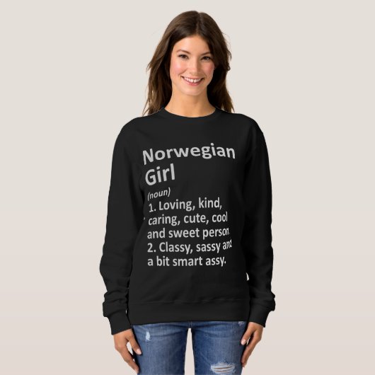 Norwegische Girl Norwegen Funny Country Zuhause Ro Sweatshirt (Vorne ganz)