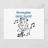 Norwegische Girls Rock Postkarte (Vorderseite)