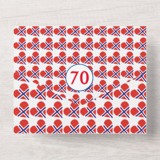 Norwegische Herzenflagge rot 70. Geburtstag All In One Einladung