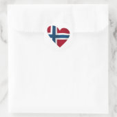 Norwegische Herzenflagge Runder Aufkleber (Tasche)