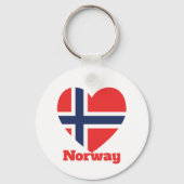 Norwegische Herzenflagge Schlüsselanhänger (Vorderseite)