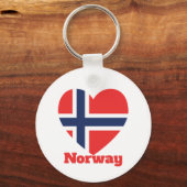 Norwegische Herzenflagge Schlüsselanhänger (Vorderseite)
