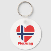 Norwegische Herzenflagge Schlüsselanhänger (Rückseite)