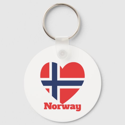 Norwegische Herzenflagge Schlüsselanhänger (Rückseite)
