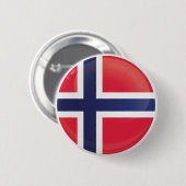Norwegische Icon-Flagge Button (Vorne & Hinten)