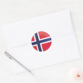 Norwegische Icon-Flagge Runder Aufkleber (Umschlag)