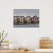 Norwegische Kabinen im Schnee Poster (Küche)