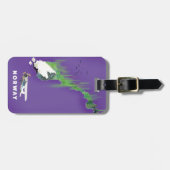 Norwegische Karte Illustriertes Druckplakat. Gepäckanhänger (Vorderseite horizontal)