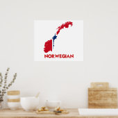 NORWEGISCHE KARTE POSTER (Küche)