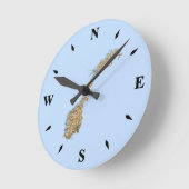 Norwegische Kartenuhr Runde Wanduhr (Winkel)