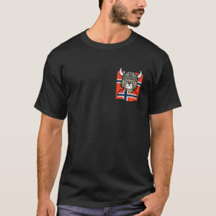 Norwegische Katze Wikinger Norwegen Flagge Nordisc T-Shirt