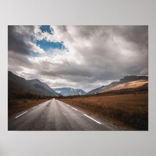 Norwegische Landesstraße Poster (Vorne)