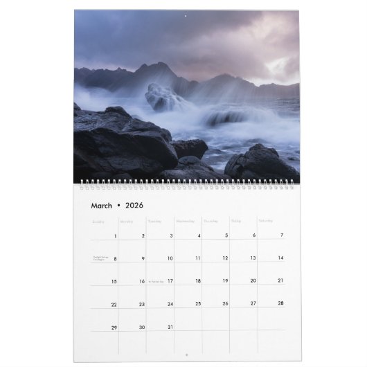 Norwegische Landschaft 2026 Kalender (Mär 2026)