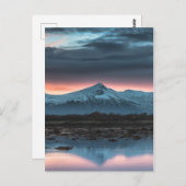 Norwegische Landschaft Postkarte (Vorne/Hinten)