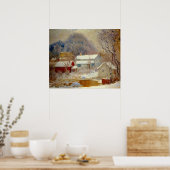 Norwegische Landschaft Sandviken Poster (Küche)