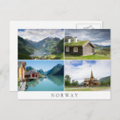 Norwegische Landschaften sammeln Text auf Postkart Postkarte (Vorne/Hinten)