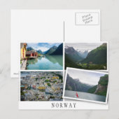 Norwegische Landschaften verschmelzen mit lockerem Postkarte (Vorne/Hinten)