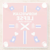 Norwegische Lefse Flatbread-Schürze Glasuntersetzer (Rückseite)