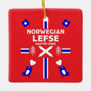 Norwegische Lefse Flatbread-Schürze Keramikornament