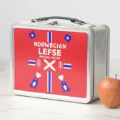 Norwegische Lefse Flatbread-Schürze Metall Brotdose (Beispiel)