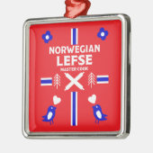 Norwegische Lefse Flatbread-Schürze Ornament Aus Metall (Links)