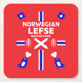 Norwegische Lefse Flatbread-Schürze Rechteckiger Pappuntersetzer