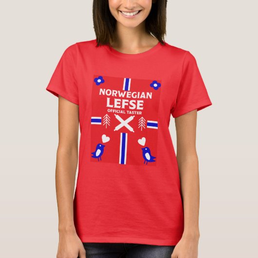 Norwegische Lefse Flatbread-Schürze T-Shirt (Vorderseite)