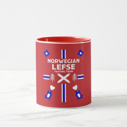 Norwegische Lefse Flatbread-Schürze Tasse (Zentrum)