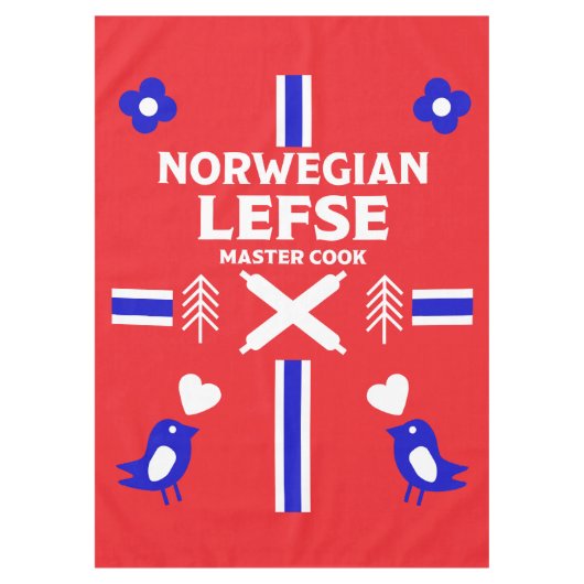 Norwegische Lefse Flatbread-Schürze Tischdecke (Vorderseite)