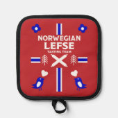 Norwegische Lefse Flatbread-Schürze Topflappen (Vorderseite)