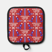 Norwegische Lefse Flatbread-Schürze Topflappen (Vorderseite)