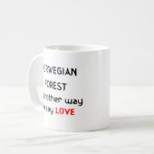 Norwegische Liebe Kaffee Tasse (Vorderseite Links)
