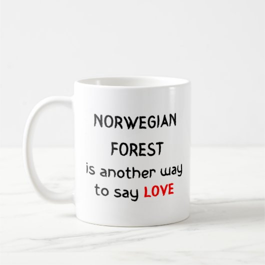Norwegische Liebe Kaffee Tasse (Links)