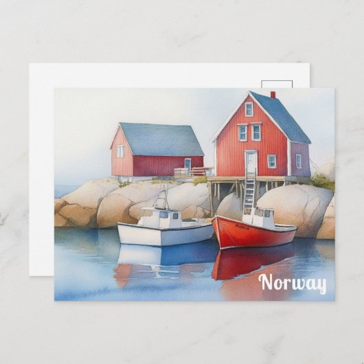 Norwegische Lofoten-Inseln Postkarte (Vorne/Hinten)