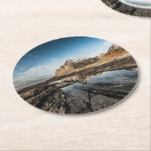 Norwegische Lofoten-Inseln Runder Pappuntersetzer (Angewinkelt)