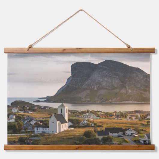 Norwegische Lofoten-Inseln Wandteppich Mit Holzrahmen (Vorne)