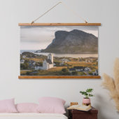Norwegische Lofoten-Inseln Wandteppich Mit Holzrahmen (Schlafzimmer)