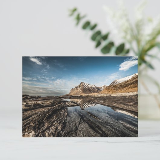 Norwegische Lofoten Landschaftsfotokarte (Stehend Vorderseite)